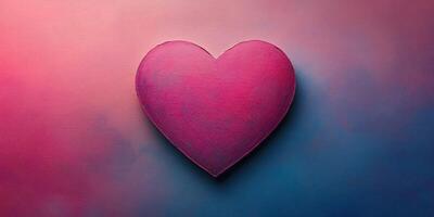 Heart shape in vibrant colors set against a soft gradient background creating a romantic atmosphere photo
