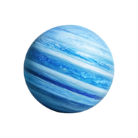 Planet jupiter with blue water and clouds png