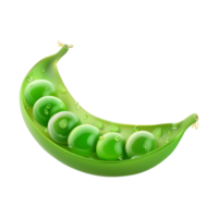 Realistic green peas in a pod on a transparent background png