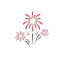 A Fireworks Are in the Air With Stars and a White Background vector