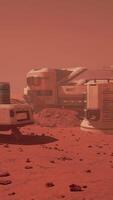 Base and spaceship on Planet Mars video
