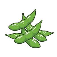 A bunch of green peas on a white background vector