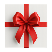 a red gift box with a bow on a transparent background png