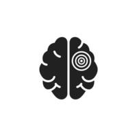 Brain icon illustration on white background vector