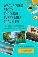 Pinterest Pin Cover for Travel Moodboard template