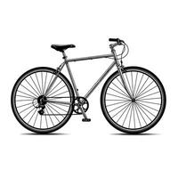 A bicycle is shown on a white background vector