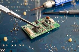 Repairing and upgrade circuit mainboard of notebook, electronic, computer hardware and tec photo