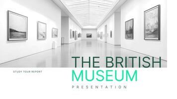 Minimalist Museum Visit Study Tour Presentation template