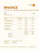 Beige Minimalist Digital Studio Invoice template