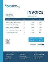 Digital Marketing Invoice template