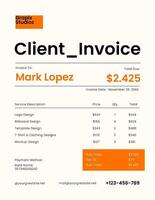 Graphic Design Invoice template