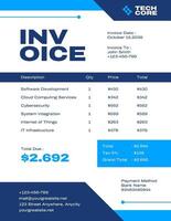 Tech Company Invocie template