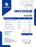Technology Company Invoice template