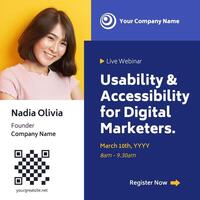Digital Marketers Webinar Linkedin Post template
