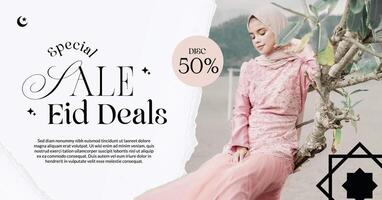 Fashion Eid Deals Facebook Ad Template in White Background