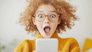 Customer being amazed or surprised by personalized experience photo