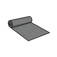 A rolled up piece of carpet on a white background vector