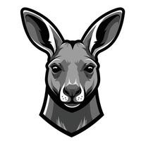 A kangaroo head with large ears and a big nose vector