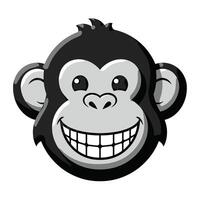 A cartoon monkey with a big smile vector