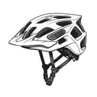 A drawing of a helmet on a white background vector