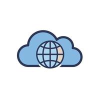 Cloud computing icon illustration vector