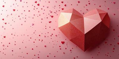 Sparkling heart shapes create a festive atmosphere for a celebration of love and affection photo