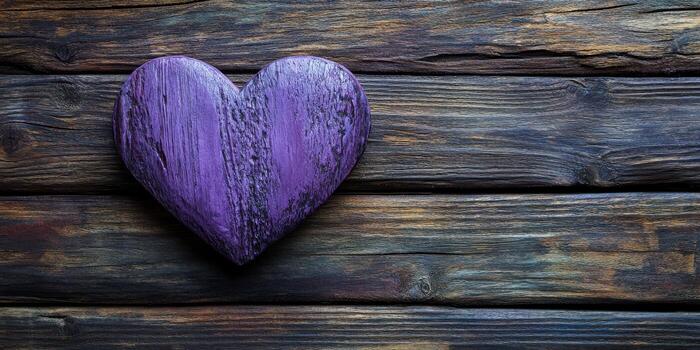 de madera púrpura corazón en rústico de madera antecedentes agrega encanto y calor a ninguna espacio foto