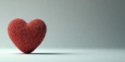 Crafty red heart shape creates a soft and inviting atmosphere in a minimalist setting photo