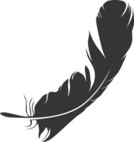 Silhouette of a feather vector