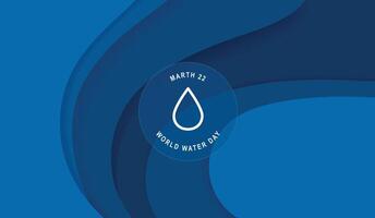 World Water Day paper art. accelerating change and every drop matters. Saving water and world environmental protection concept. save water, clean renewable energy. water for peace. design. vector