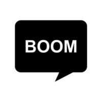 Boom speech bubble icon isolated on white background vector