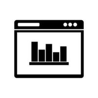 A black and white image of a bar chart vector