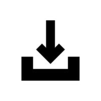 An arrow pointing down on a white background vector