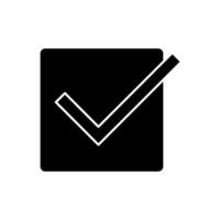 Check mark icon illustration on white background vector