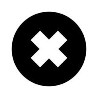 An x sign in a black circle vector