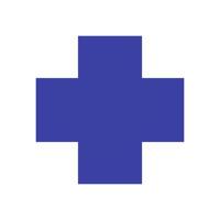 A blue cross on a white background vector
