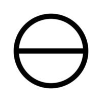 A circle with a line through it vector