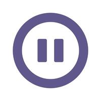 A purple button with two buttons on it vector