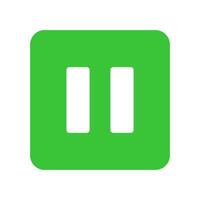 A green square with two white squares on it vector