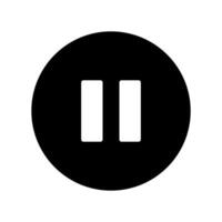 A black and white icon of two buttons vector