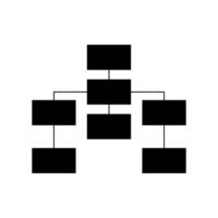 A diagram of a tree with four squares vector