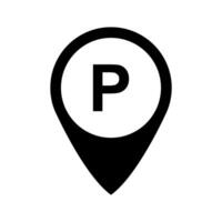 Parking icon on white background vector