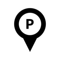 Parking icon on white background vector