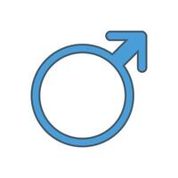 A male symbol in a circle on a white background vector