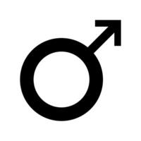 A black and white male symbol on a white background vector