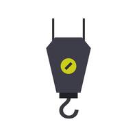 A black and yellow hook on a white background vector