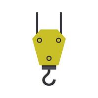 A yellow and black hook on a white background vector
