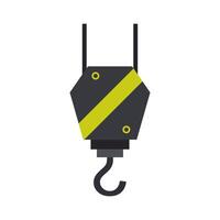 A black and yellow crane with a yellow stripe vector