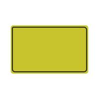 A yellow sign on a white background vector