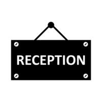 Reception sign illustration vector